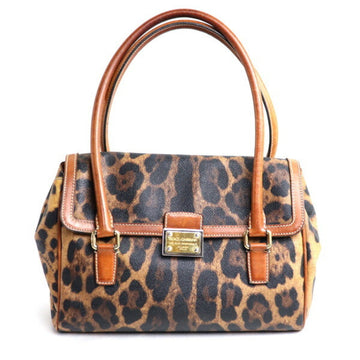 DOLCE & GABBANA DOLCE&GABBANA Handbag Shoulder Leopard Print PVC x Leather