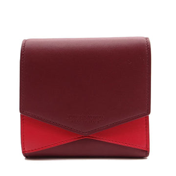 BOTTEGA VENETA BOTTEGAVENETA Wallet Women's Trifold Leather Bordeaux Red