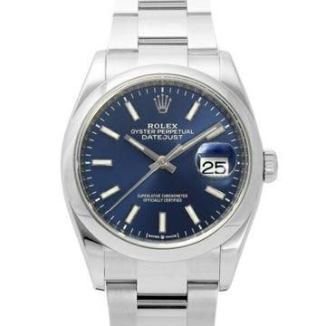 ROLEX Datejust 36 126200 Bright Blue/Bar Dial Watch Men's