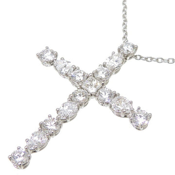 Harry Winston Pt950 Madonna Cross Ladies Necklace Platinum