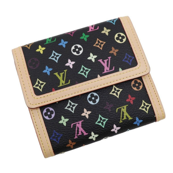 LOUIS VUITTON Monogram Multicolore Elise Wallet White