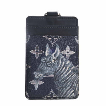 LOUIS VUITTON Monogram Savannah Porto Badge Card Case M67902 Navy