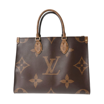 LOUIS VUITTON Monogram Giant On the Go MM Tote Brown M45321 Women's Reverse Canvas Handbag