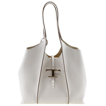 TOD'S T Timeless Handbag Shopping Bag Small XBWTSBA0200Q8EB015 Leather Made in Italy White