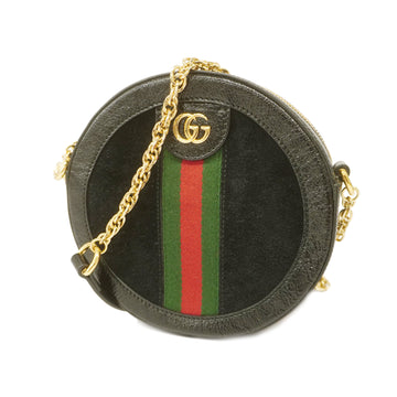 GUCCIAuth  Ophidia Shoulder Bag 550618 Women's Suede Black