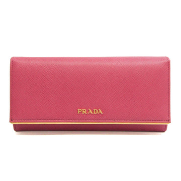 PRADA Saffiano 1MH132 Women's Saffiano Long Wallet [bi-fold] Pink