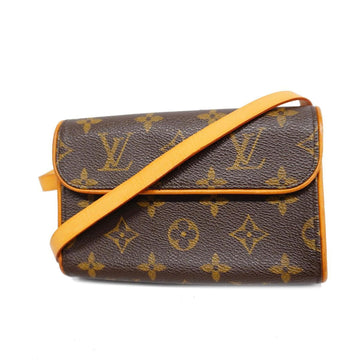 LOUIS VUITTON Waist Bag Monogram Pochette Florentine M51855 Brown Ladies