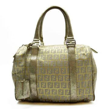 Fendi handbag Zucca gold canvas x leather