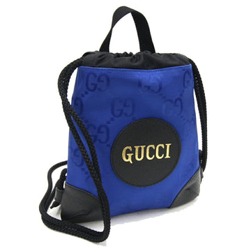 GUCCI Backpack Off the Grid 643887 Blue Black Nylon Leather Rucksack Unisex GG