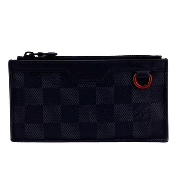 LOUIS VUITTON N60354 Utility Coin Card Folder Damier Graphite Case Black Men's