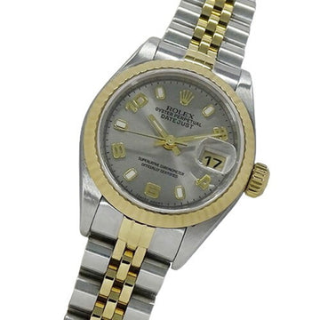 ROLEX Datejust 79173 P watch ladies automatic winding AT stainless steel SS gold YG combination gray polished