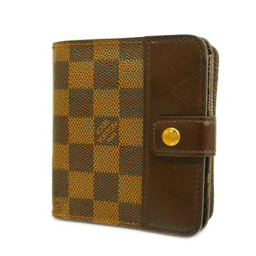 LOUIS VUITTONAuth  Damier Compact Zip N61668 Wallet [bi-fold]