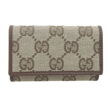 GUCCI Canvas 6 Row Key Case 4564 Beige/Brown