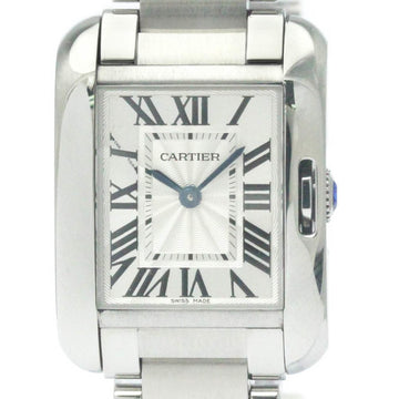 CARTIER Tank Anglaise Quartz Stainless Steel Women's Dress Watch W5310022