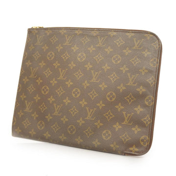 LOUIS VUITTON Clutch Bag Monogram Poche Document M53400 Brown Men's