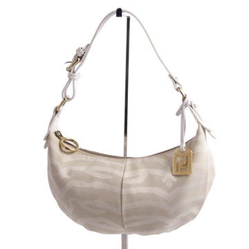 FENDI Bag Canvas Women's Beige/White