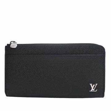 LOUIS VUITTON Taiga Zippy Dragonne Long Wallet M69409 Black Ladies