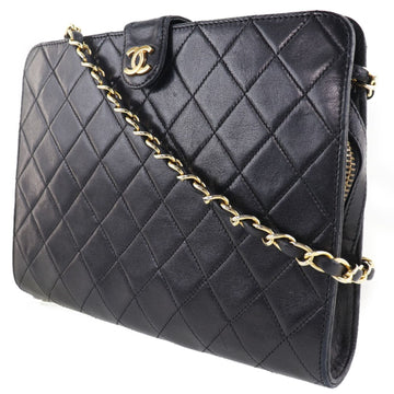 Chanel Chain Shoulder Matelasse Vintage Lambskin Black Women's Bag