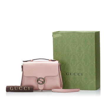 Gucci Interlocking G Handbag Shoulder Bag Chain 510302 Pink Leather Ladies GUCCI