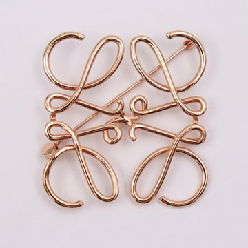 LOEWE brooch metal pink gold anagram