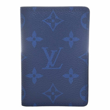 LOUIS VUITTON Taigarama Organizer de Poche Bifold Card Case M30301 Blue Men's