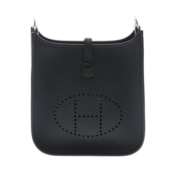 HERMES Evelyn TPM Black Palladium Metal Fittings Z Engraved [around 2021] Women's Taurillon Clemence Shoulder Bag