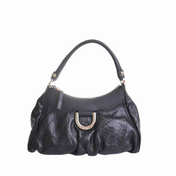 Gucci sima leather Abbey one shoulder bag black