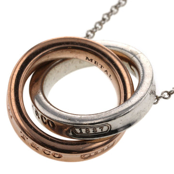 TIFFANY necklace 1837 interlocking circle silver 925 rubedo metal ladies &Co.