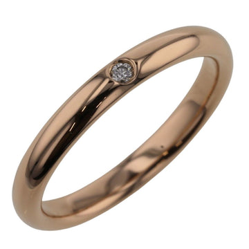 TIFFANY ring stacking band 1P width about 2.8mm K18 pink gold diamond No. 14 ladies &Co.