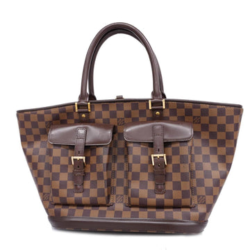 LOUIS VUITTON Tote Bag Damier Manosque GM N51120 Ebene Ladies