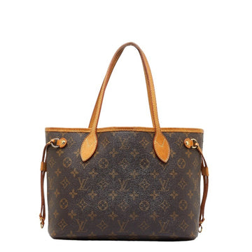 LOUIS VUITTON Monogram Neverfull PM Handbag Tote Bag M41245 Brown PVC Leather Ladies