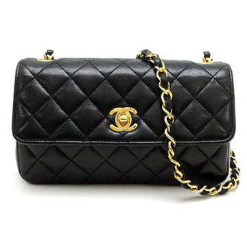 Chanel Matelasse 18 Chain Ladies Shoulder Bag Lambskin Black