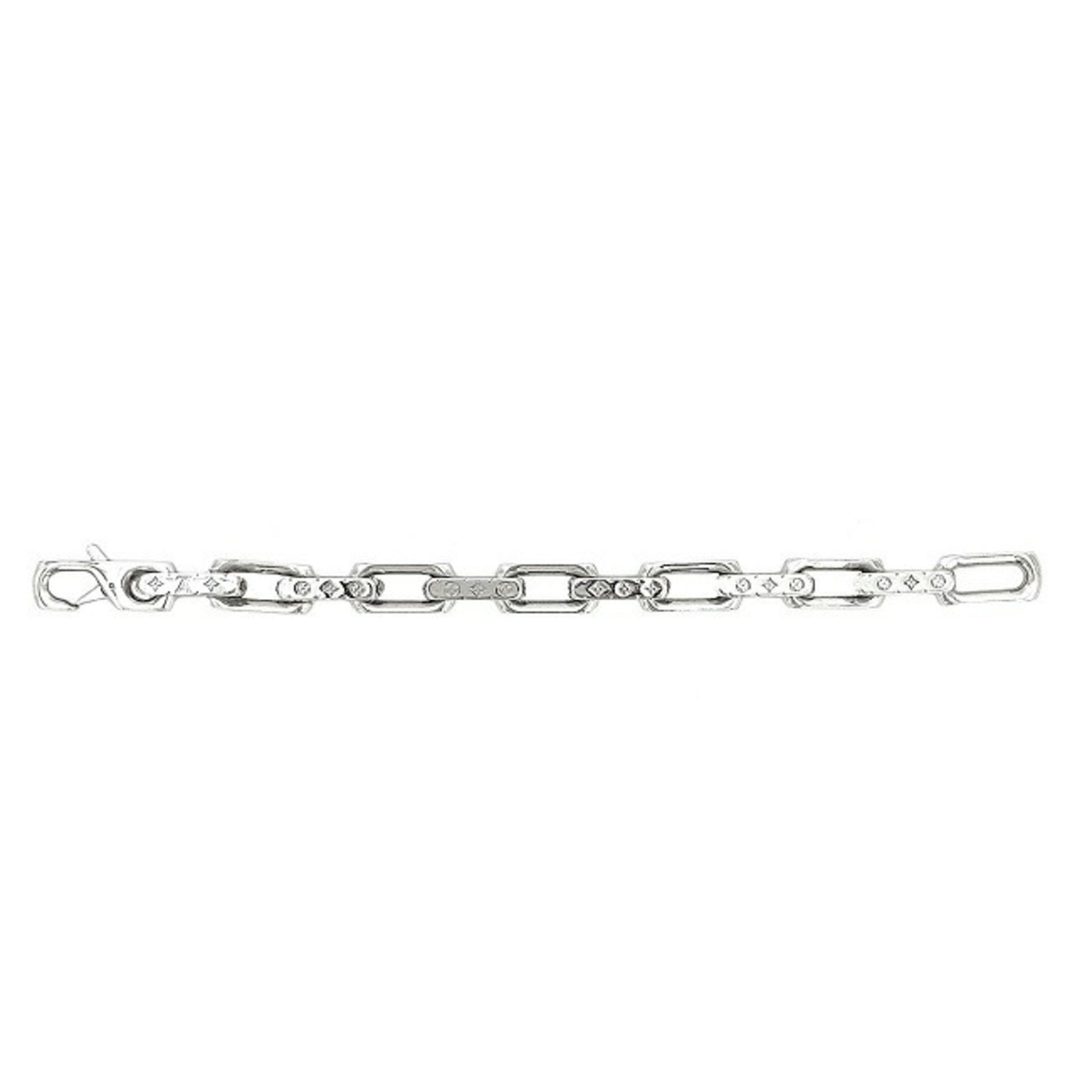 Louis Vuitton Bracelet Chain Monogram Silver M64224 Metal US1118 LOUIS