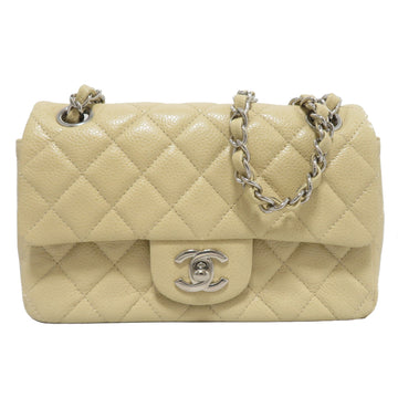 CHANEL Matelasse 20 Chain Shoulder A69900 Bag Beige SV Hardware Caviar Skin Ladies