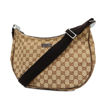 GUCCIAuth  GG Canvas Shoulder Bag 122790 Women's Beige,Brown