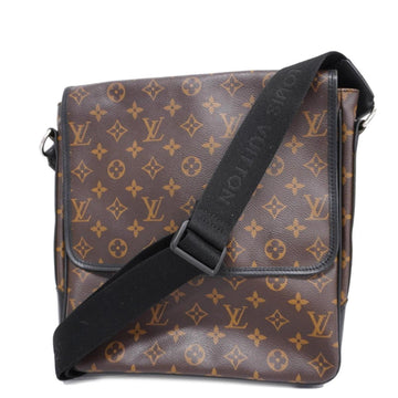 LOUIS VUITTON Shoulder Bag Monogram Macassar Bus MM M56715 Brown Black Men's