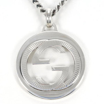 GUCCI Interlocking G Silver Necklace Box Bag Total Weight Approx. 17.5g 56cm Jewelry Wrapping Free