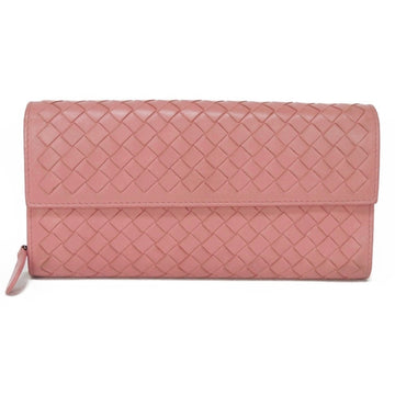 BOTTEGA VENETA Long Wallet Continental Bifold Intrecciato Mallow Pink 150509 V001N 5800 Ladies Billfold