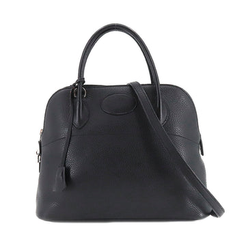 HERMES Bolide 31 2way hand shoulder bag Taurillon Clemence black I stamped silver metal fittings