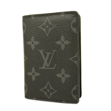 LOUIS VUITTONAuth  Monogram Eclipse Card Case Organizer Depoche M61696 Business