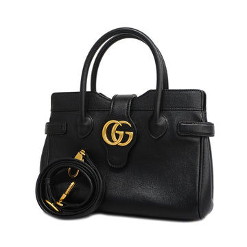 GUCCIAuth  GG Marmont 2WAY Bag 658450 Women's Leather Handbag,Shoulder Bag Black