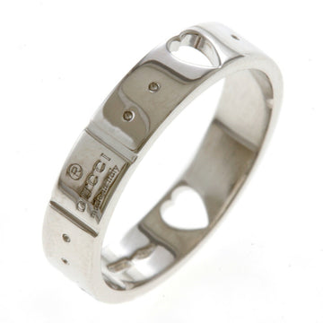 GUCCI Icon Amor Ring No. 8 18K K18 White Gold Women's