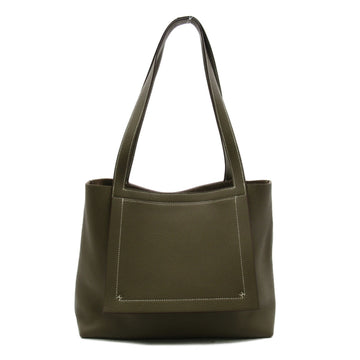 HERMES Cabasserie 31 Tote Bag Brown Etoupe Grey Taurillon Clemence leather