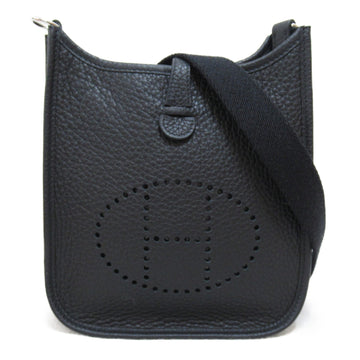 HERMES Evelyn Amazon TPM One Shoulder Bag Black Taurillon Clemence leather