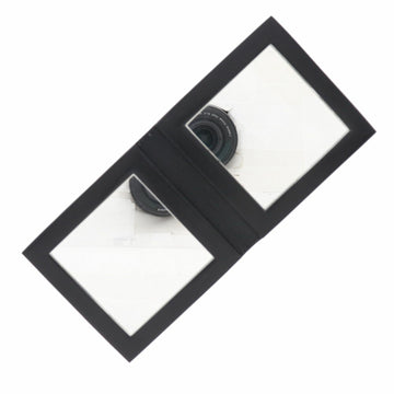 HERMES compact mirror folio calf black unisex hand