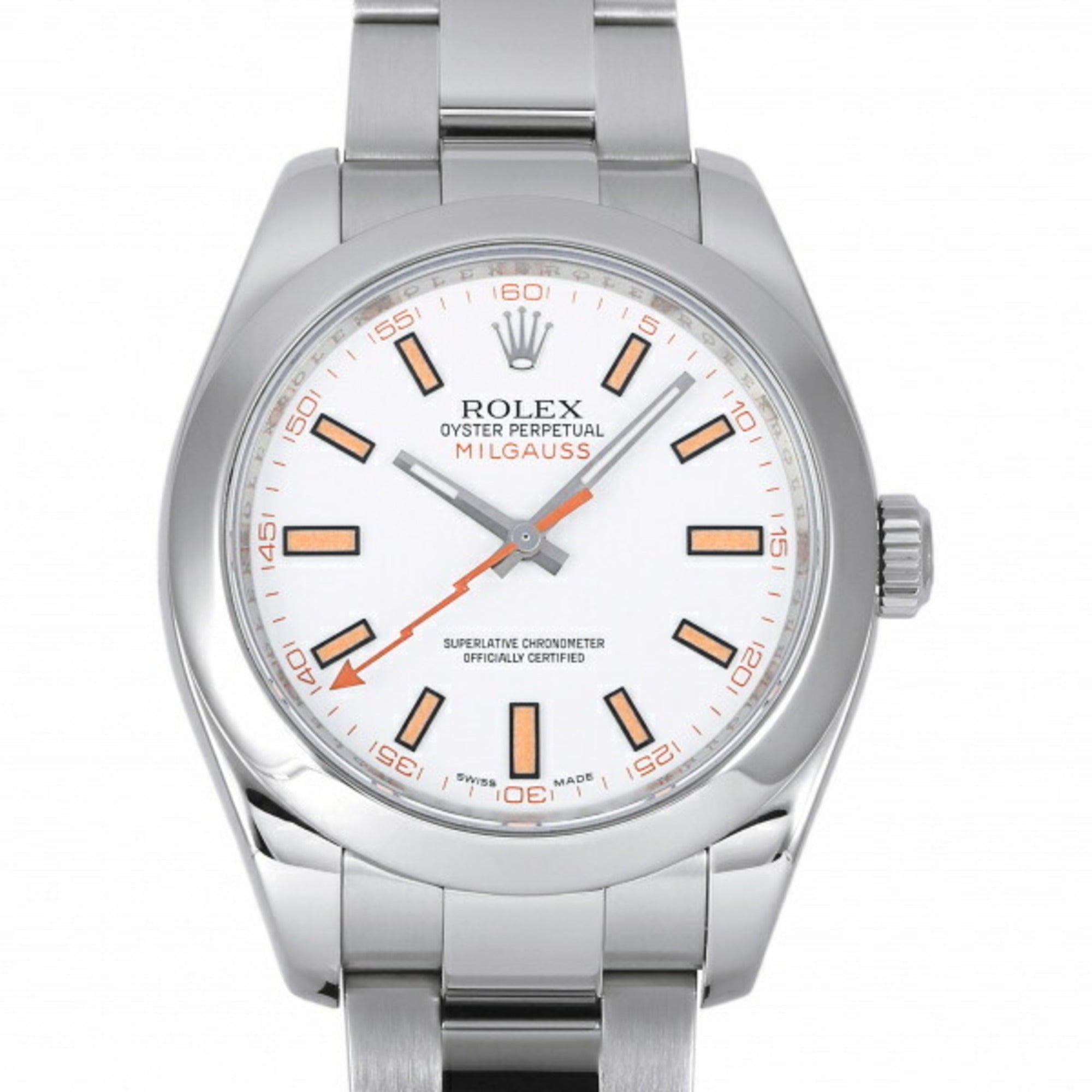 ROLEX Milgauss 116400 white dial watch men