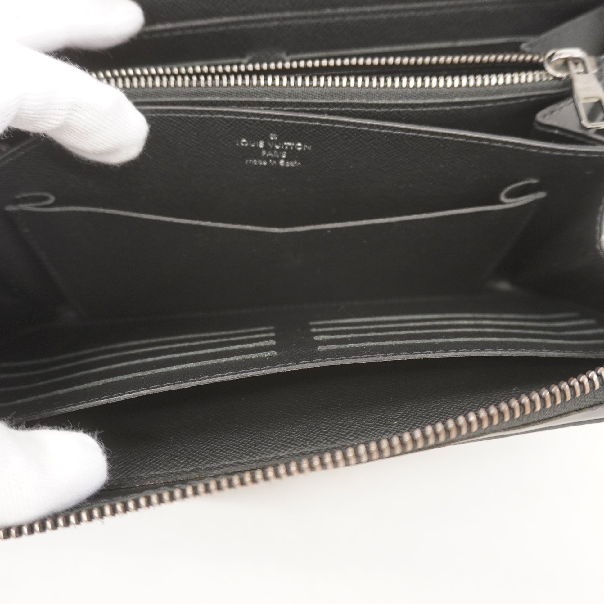 LOUIS VUITTON MONOGRAM ECLIPSE ZIPPY XL M61698 Clutch bag #TM098