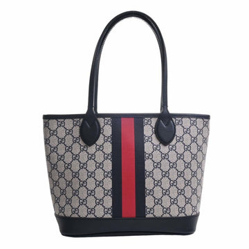 GUCCI Ophidia GG Supreme Small Tote Bag 726762 Beige Navy Ladies