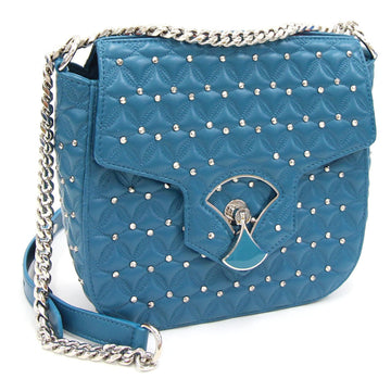 Bvlgari Shoulder Bag Diva Dream 285434 Blue Leather Women's One Studs BVLGARI