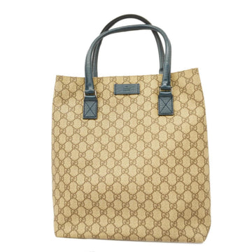 GUCCI Tote Bag GG Supreme 131220 Leather Brown Ladies